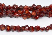 Coral Red Nugget approx 14mm strand 32 beads-beads incl pearls-Beadthemup