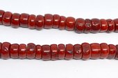 Coral Red rondel 16x8mm strand 52 beads-beads incl pearls-Beadthemup