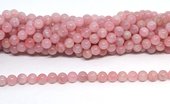 Rose Quartz Madagascar pol.round 8mm strand 49 beads-beads incl pearls-Beadthemup