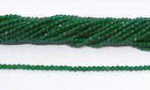 Chinese Crystal Emerald 3mm Fac.round str 125 beads 37cm-beads incl pearls-Beadthemup