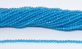 Chinese Crystal Cerulean Blue 3mm Fac.round str 125 beads 37cm-beads incl pearls-Beadthemup