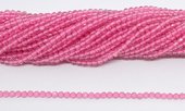 Chinese Crystal Hot Pink 3mm Fac.round str 125 beads 37cm-beads incl pearls-Beadthemup