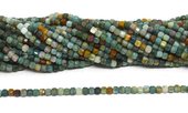 Bloodstone Fac.Cube 4x4mm stand 96 beads-beads incl pearls-Beadthemup