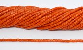 Coral Tube Orange 3x3mm strand 130 beads-beads incl pearls-Beadthemup