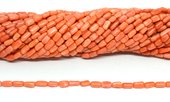 Coral stick Apricot approx 4x6mm strand 80 beads-beads incl pearls-Beadthemup