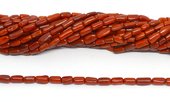 Coral stick red approx 4x6mm strand 80 beads-beads incl pearls-Beadthemup