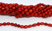 Coral Red Nugget 6mm strand 42 beads-beads incl pearls-Beadthemup