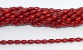 Coral Red Olive 5x8mm strand 48 beads-beads incl pearls-Beadthemup