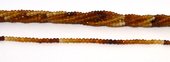 Hessonite Garnet Faceted Rondel 3x2mm strand 136 beads-beads incl pearls-Beadthemup