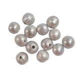 2.5mm hole Fresh Water Pearl 11-12mm Light Grey-beads incl pearls-Beadthemup