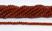 Carnelian Faceted Rondel 4x6mm strand 95 beads-beads incl pearls-Beadthemup