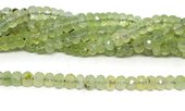 Prehnite Faceted Rondel 8x4mm strand 85 beads-beads incl pearls-Beadthemup