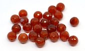 Carnelian (heated)Faceted Round 10mm EACH BEAD-beads incl pearls-Beadthemup