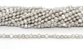 Freshwater Pearl Potato Grey 3.5-4mm strand 109 beads-beads incl pearls-Beadthemup
