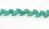 Amazonite Faceted Briolette side drill 10x8mm EACH BEAD-beads incl pearls-Beadthemup
