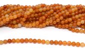 Red Adventurine Polished Round 6mm Strand 56 beads-beads incl pearls-Beadthemup