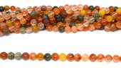 Red Rutile Quartz Polished Round 8mm strand 48 beads-beads incl pearls-Beadthemup