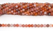 Pink Yan Yuan Agate Polished round 8mm strand 45 beads-beads incl pearls-Beadthemup