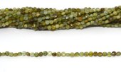 Green Garnet faceted Coin 4mm strand 100 beads-beads incl pearls-Beadthemup