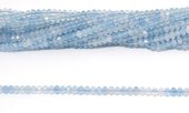 Aquamarine AAA faceted Rondel  3x5mm strand 115 beads-beads incl pearls-Beadthemup