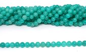 Amazonite  Peruvian AAA Polished Round 8mm strand 46 beads-beads incl pearls-Beadthemup