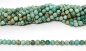 Peruvian Turquoise/chrysocolla Polished Round 6mm strand 58 beads-beads incl pearls-Beadthemup