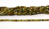 Green Garnet Faceted 4mm Cube strand 95 beads-beads incl pearls-Beadthemup