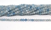 Aquamaribe AB Faceted 4mm Cube strand 93 beads-beads incl pearls-Beadthemup