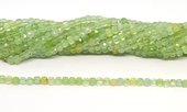 Prehnite Faceted 4mm Cube strand 93 beads-beads incl pearls-Beadthemup