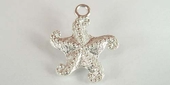 Sterling Silver Pendant Starfish 20mm-findings-Beadthemup