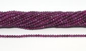 Ruby Faceted 3mm round strand 135 beads-beads incl pearls-Beadthemup