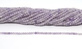 Lavender Amethyst Faceted 3mm round strand 125 beads-beads incl pearls-Beadthemup