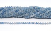 Aquamarine A Faceted 4mm round strand 95 beads-beads incl pearls-Beadthemup