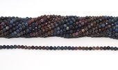 Ruby & Sapphire Faceted 4mm round strand 100 beads-beads incl pearls-Beadthemup
