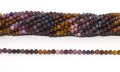Ruby & Sapphire Faceted 4.5mm round strand 88 beads-beads incl pearls-Beadthemup