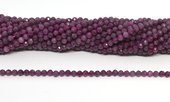 Ruby Faceted 4mm round strand 100 beads-beads incl pearls-Beadthemup