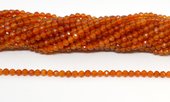 Carnelian A Faceted 4mm round strand 100 beads-beads incl pearls-Beadthemup