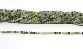 Prehnite AB Faceted 4mm round strand 90 beads-beads incl pearls-Beadthemup