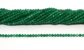Green Onyx Faceted 4mm round strand 95 beads-beads incl pearls-Beadthemup