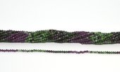 Ruby Zoisite shaded Faceted 2mm round strand 158 beads-beads incl pearls-Beadthemup