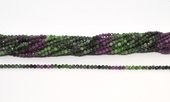 Ruby Zoisite shaded Faceted 3mm round strand 134 beads-beads incl pearls-Beadthemup