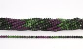 Ruby Zoisite shaded Faceted 4mm round strand 96 beads-beads incl pearls-Beadthemup