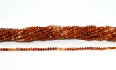 Carnelian shaded Faceted 3mm round strand 137 beads-beads incl pearls-Beadthemup