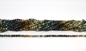 Chrysocolla/Lapis shaded Faceted 4mm round strand 93 beads-beads incl pearls-Beadthemup