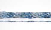 Aquamarine AB shaded Faceted 3mm round strand 120 beads-beads incl pearls-Beadthemup