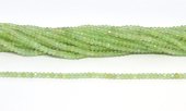 Prehnite Faceted Rondel 3x4mm strand 130 beads-beads incl pearls-Beadthemup
