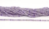 Lavender amethyst Faceted Rondel 3x4mm strand 130 beads-beads incl pearls-Beadthemup