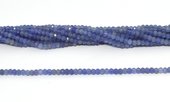Tanzanite A Faceted Rondel 3x4mm strand 130 beads-beads incl pearls-Beadthemup