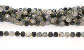 Rutlie Quartz Faceted Cube 8mm strand 37 beads-beads incl pearls-Beadthemup