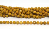 Yellow Mookaite Faceted Cube 8mm strand 37 beads-beads incl pearls-Beadthemup